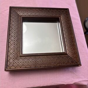 Thomasville Brown Wooden Wall, or Tabletop Mirror.